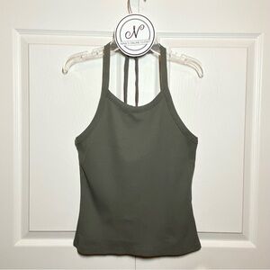 SO Juniors Halter Top Military Green Color Size M